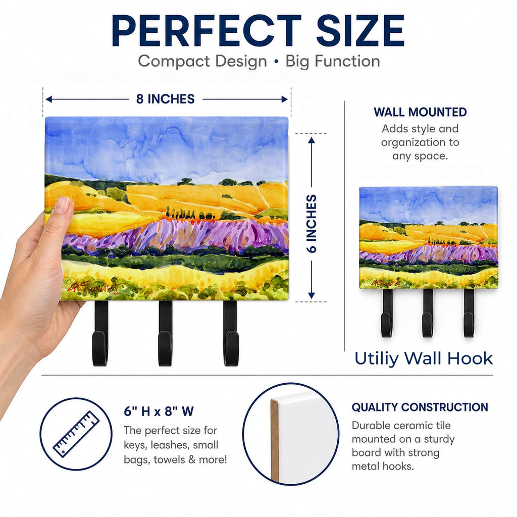 Landscape Leash or Key Holder Wall Hooks, Coat Rack Wall Mount, for Hanging Keys, Towels, Aprons, Leashes