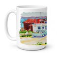 Seafood Shack for fresh shrimp Ceramic Coffee Mug 15 oz Decorative Large C Handle Mug Cup for Tea, Cocoa Hot Chocolate