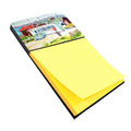 Seafood Shack for fresh shrimp Watercolor Sticky Note Holder Refillable Dispenser Desk Accessory 3x3 Pad Gift