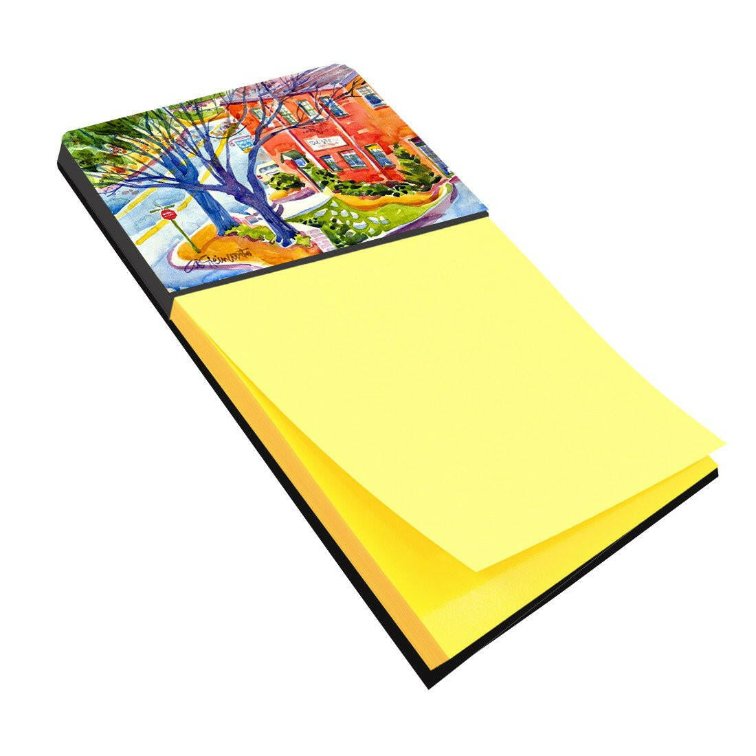 Harbour Watercolor Sticky Note Holder Refillable Dispenser Desk Accessory 3x3 Pad Gift