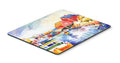 Boats at Harbour with a view Mouse Pad, Heat Resistant Trivet Hot Pad , Non Slip Rubber Desk Mat, Kitchen Counter Protector, Home Office Decor Gift
