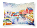 Boats at Harbour with a view Standard Pillowcase Lightweight Super Soft Easy Care Decorative Artwork Pillowcase, Standard