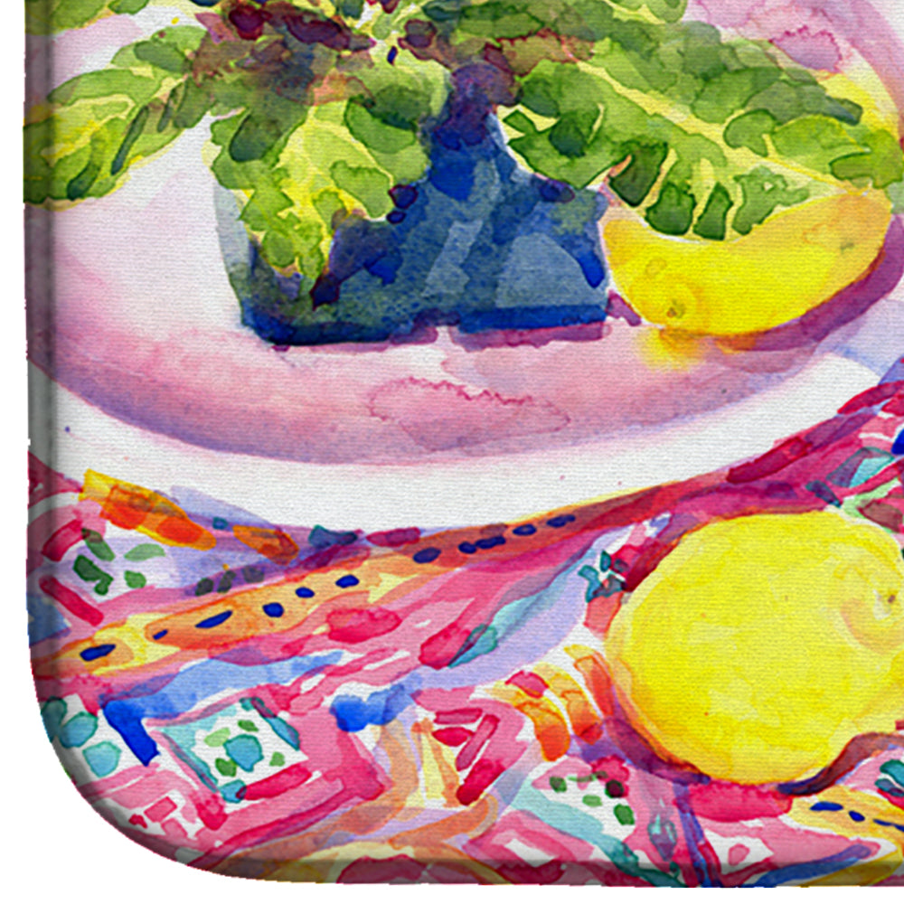 Flower - Primroses Dish Drying Mat Absorbent Dish Drying Mat Pad for Kitchen Counter Dish Drainer Mat for Countertop, 14 x 21", Multicolor