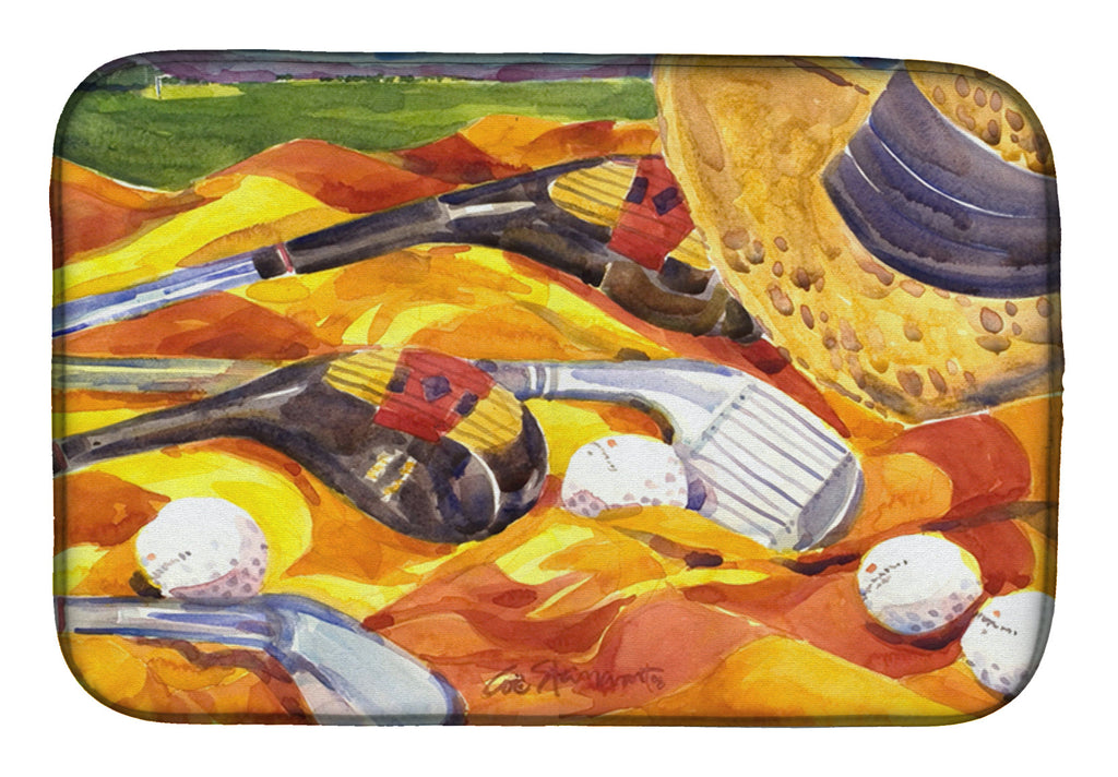 Golf Clubs Golfer Dish Drying Mat Absorbent Dish Drying Mat Pad for Kitchen Counter Dish Drainer Mat for Countertop, 14 x 21", Multicolor