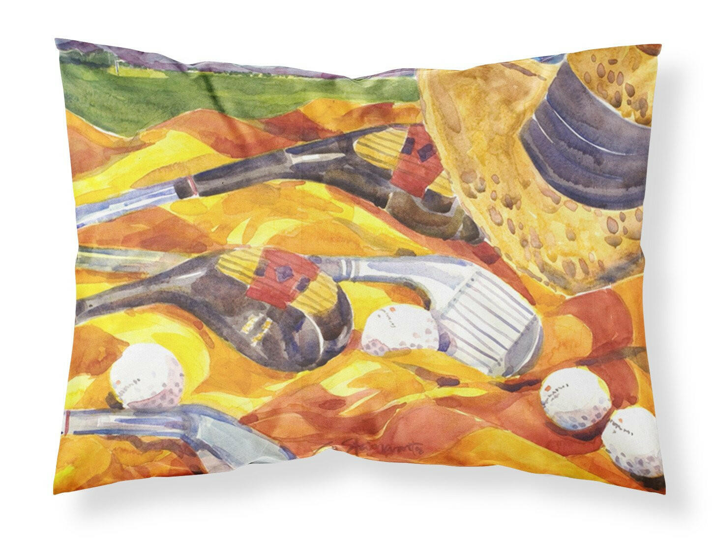 Golf Clubs Golfer Standard Pillowcase Lightweight Super Soft Easy Care Decorative Artwork Pillowcase, Standard