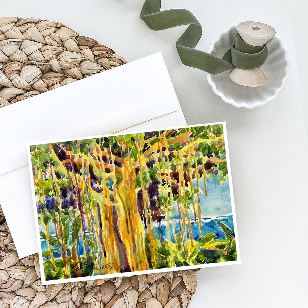 Tree - Banyan Tree Greeting Cards Pack of 8 Blank Cards with Envelopes Whimsical A7 Size 5x7