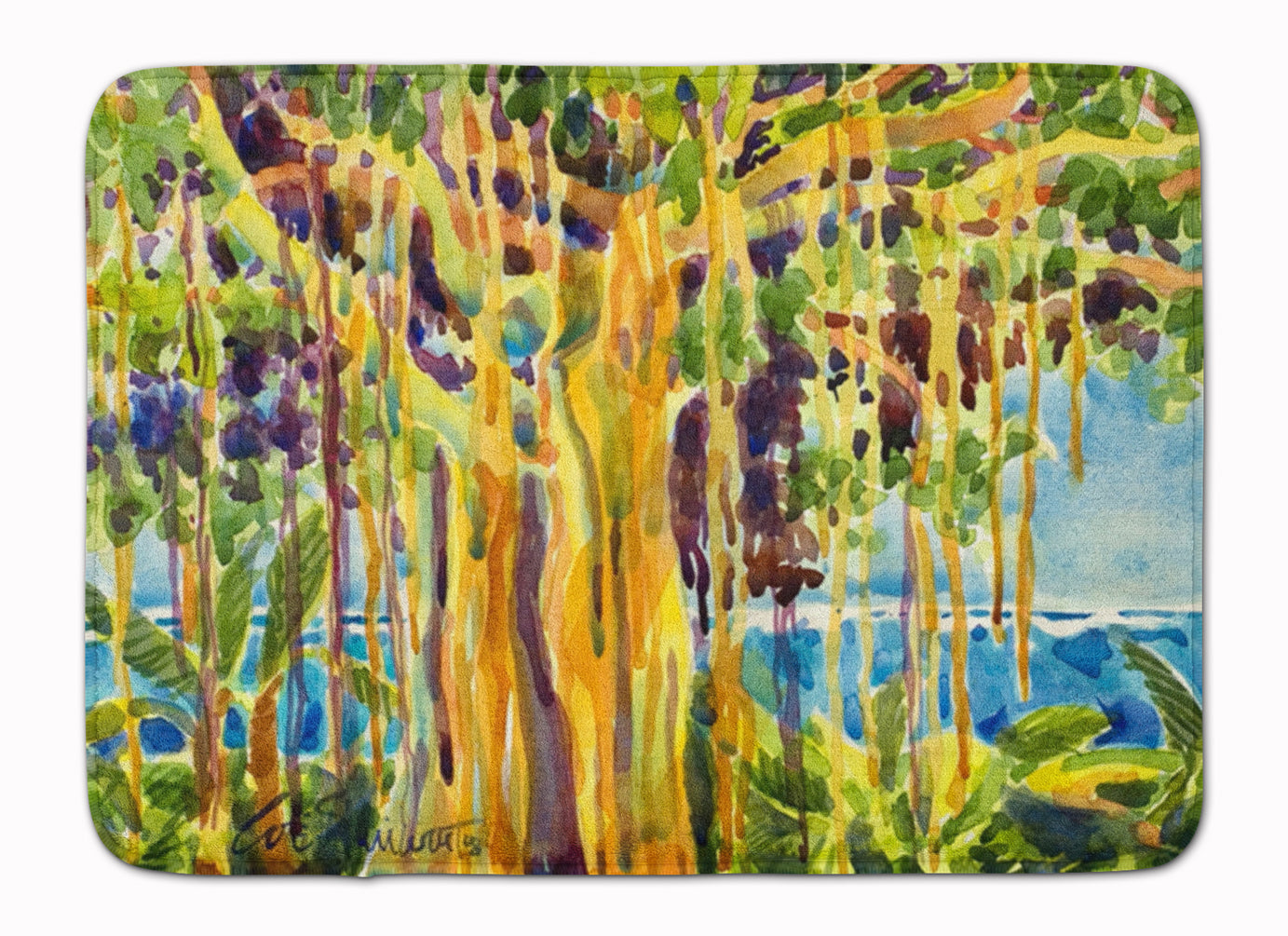 Tree - Banyan Tree Memory Foam Kitchen Mat Machine Washable Anti-Fatigue Cushion Comfort Bath or Kitchen Rug