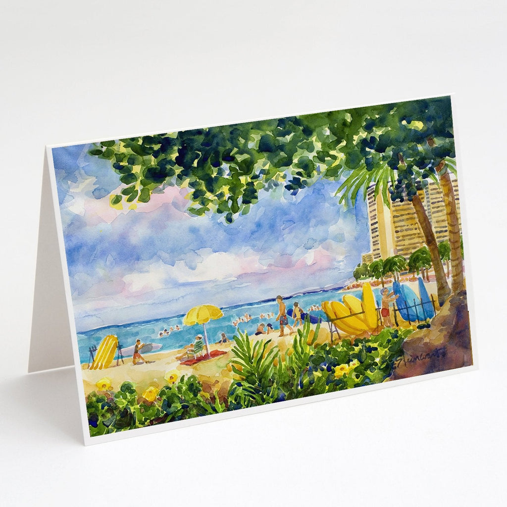 Beach Resort view from the condo Greeting Cards Pack of 8 Blank Cards with Envelopes Whimsical A7 Size 5x7