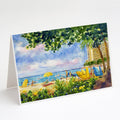 Beach Resort view from the condo Greeting Cards Pack of 8 Blank Cards with Envelopes Whimsical A7 Size 5x7