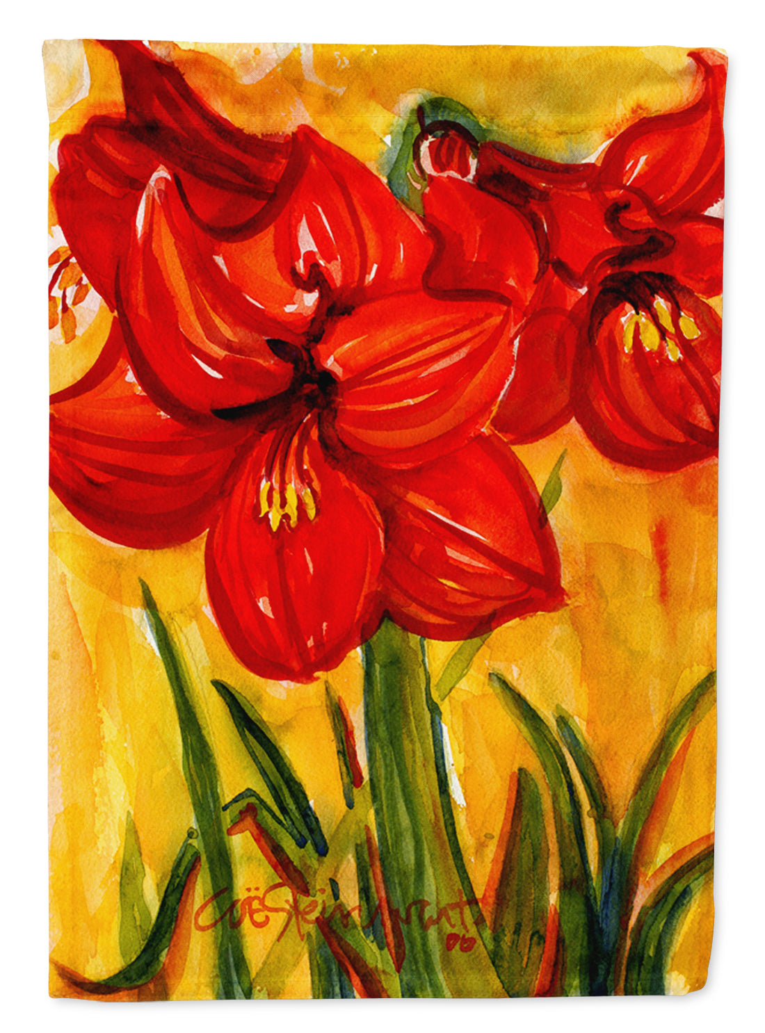 Flower - Amaryllis House Flag 28x40 Porch Sleeve Pole Decorative Outside Yard Banner Artwork Wall Hanging, Polyester