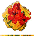Flower - Amaryllis Foam Coasters Set of 4 Cup Coasters for Indoor Outdoor, Tabletop Protection, Anti Slip, Mouse pad Material