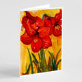 Flower - Amaryllis Greeting Cards Pack of 8 Blank Cards with Envelopes Whimsical A7 Size 5x7