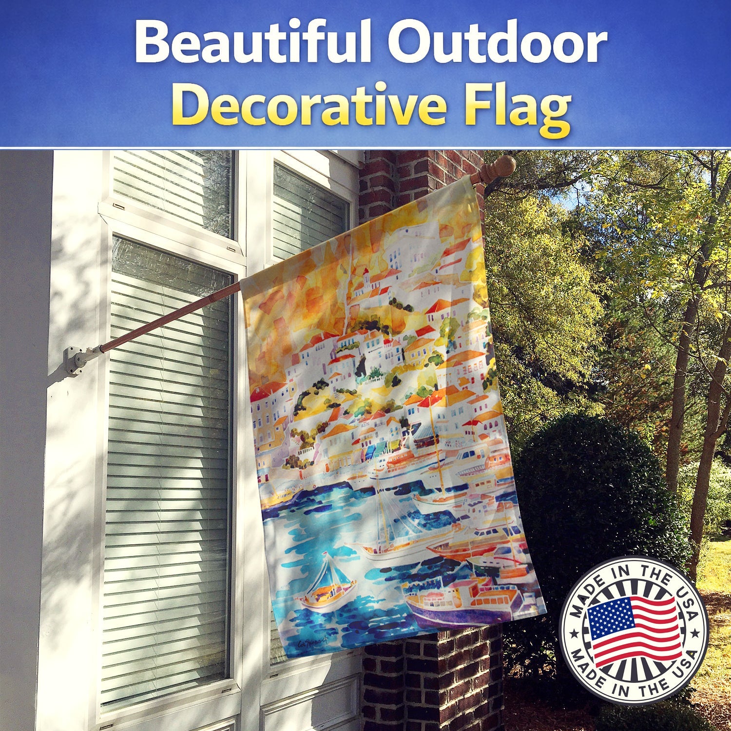 Harbour House Flag 28x40 Porch Sleeve Pole Decorative Outside Yard Banner Artwork Wall Hanging, Polyester