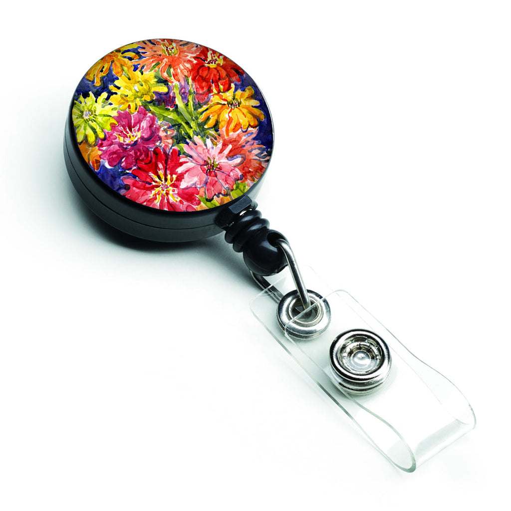 Flower - Gerber Daisies Retractable Badge Reel for Nurses ID Badge Holder with Clip Retractable Employee Badge Holder, Belt Clip