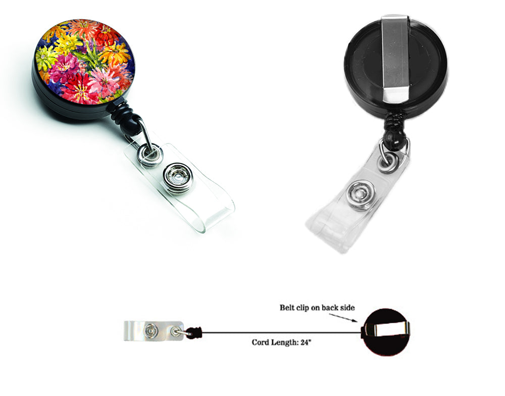 Flower - Gerber Daisies Retractable Badge Reel for Nurses ID Badge Holder with Clip Retractable Employee Badge Holder, Belt Clip