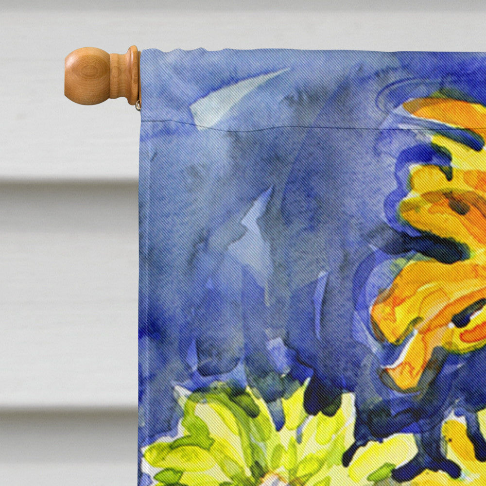 Flower - Gerber Daisies House Flag 28x40 Porch Sleeve Pole Decorative Outside Yard Banner Artwork Wall Hanging, Polyester
