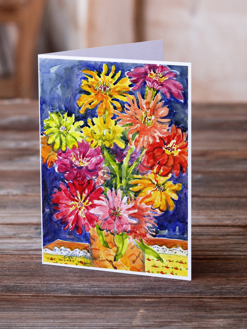 Flower - Gerber Daisies Greeting Cards Pack of 8 Blank Cards with Envelopes Whimsical A7 Size 5x7