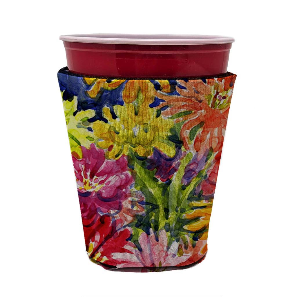 Flower - Gerber Daisies Red Cup Hugger Sleeve for 16–22 oz Party Cups, Insulated Foam Drink Holder for Iced Coffee, Tailgate & BBQ Reusable