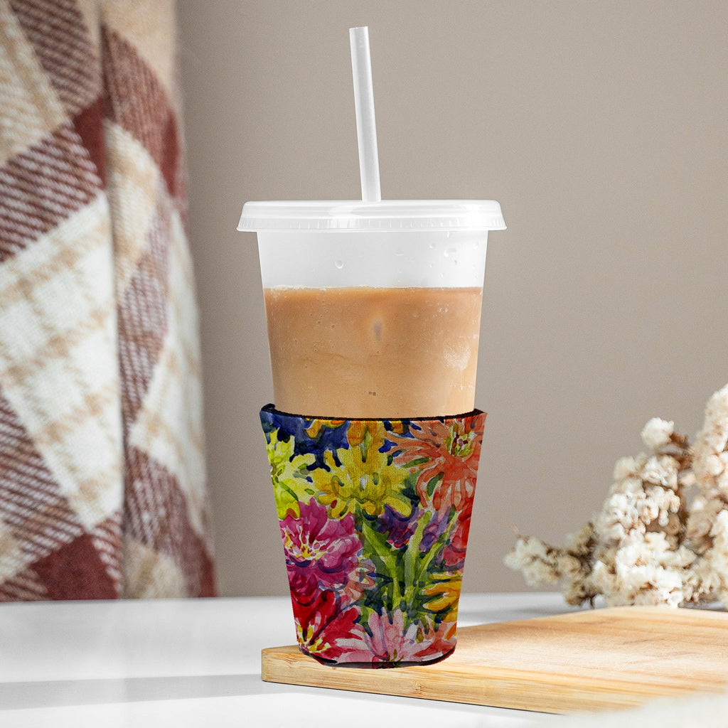 Flower - Gerber Daisies Red Cup Hugger Sleeve for 16–22 oz Party Cups, Insulated Foam Drink Holder for Iced Coffee, Tailgate & BBQ Reusable