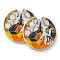 Golf Clubs, Ball and Glove Set of 2 Cup Holder Car Coasters Absorbent Round Sandstone Coasters Gifts for Men or Women, 2.5, Multicolor