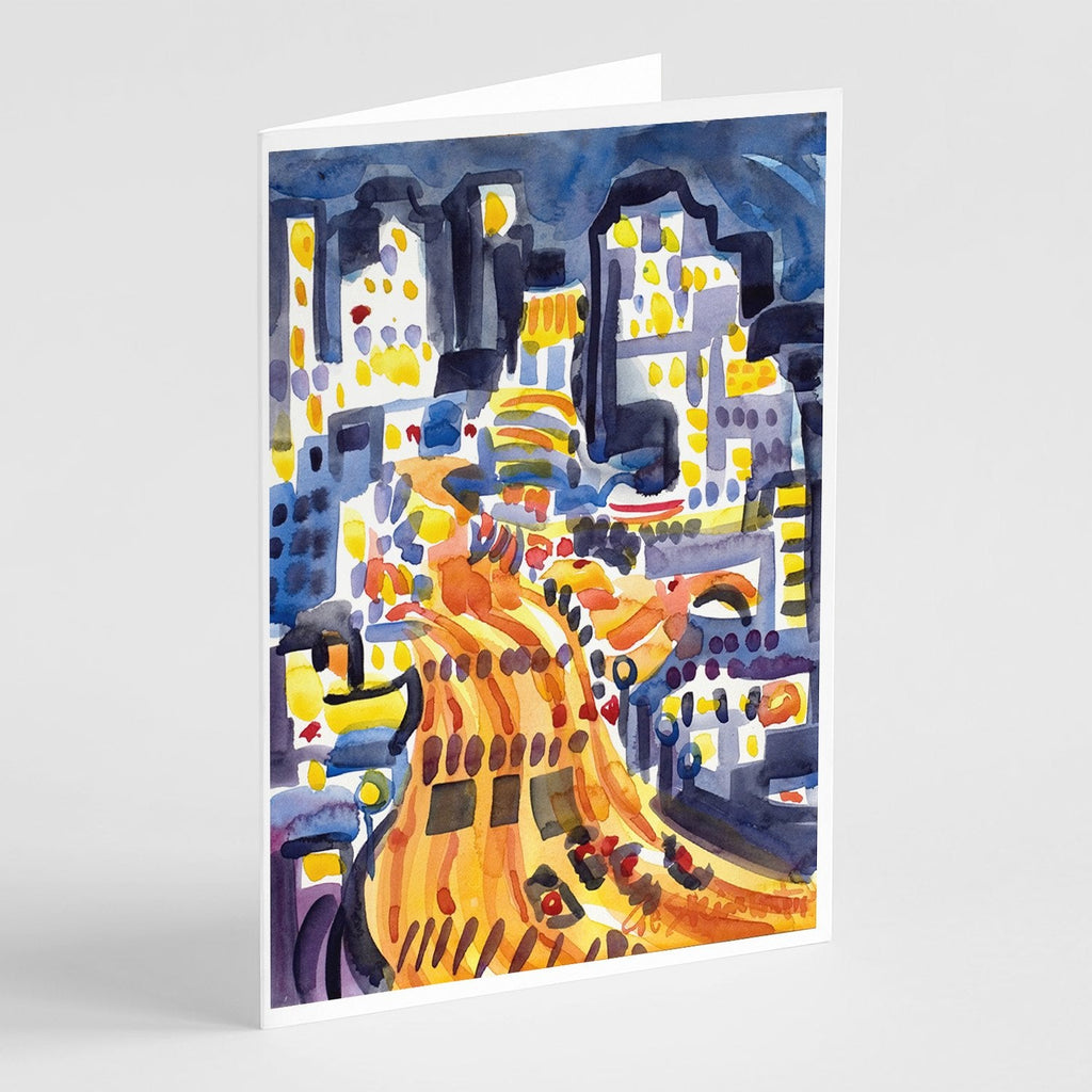 Skyline Abstract Greeting Cards Pack of 8 Blank Cards with Envelopes Whimsical A7 Size 5x7