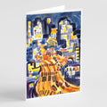 Skyline Abstract Greeting Cards Pack of 8 Blank Cards with Envelopes Whimsical A7 Size 5x7
