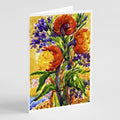 Flower Greeting Cards Pack of 8 Blank Cards with Envelopes Whimsical A7 Size 5x7