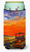 Sunset at the Dock Tall Boy Hugger Can Cooler Sleeve Machine Washable Drink Collapsible Insulator Beverage Insulated Holder