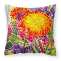 Flower - Aster Decorative Throw Pillow 14x14 Indoor Outdoor Accent Cushion, Fabric Cover with Insert for Sofa, Bed, Porch & Living Room