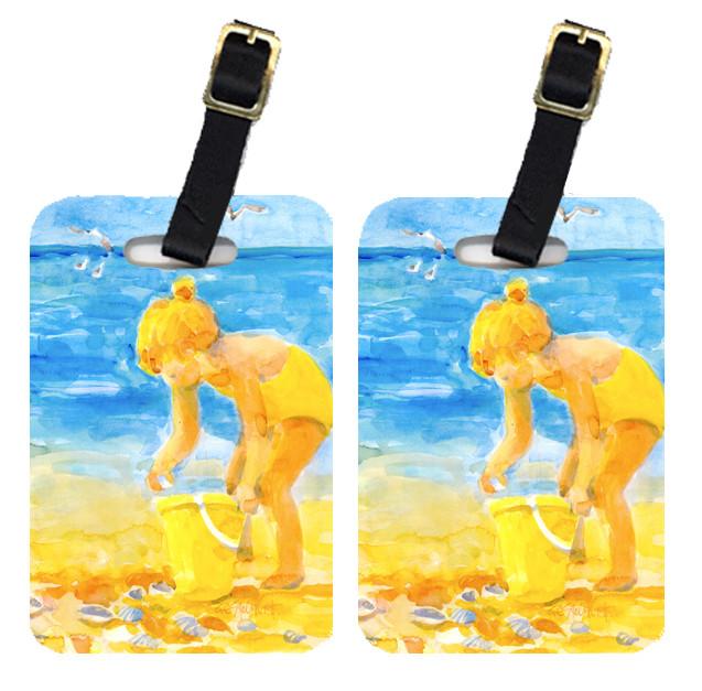 Little Girl at the beach Luggage Tag