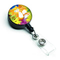 Cat Tea Time Retractable Badge Reel for Nurses ID Badge Holder with Clip Retractable Employee Badge Holder, Belt Clip