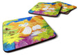 Cat Tea Time Foam Coasters Set of 4 Cup Coasters for Indoor Outdoor, Tabletop Protection, Anti Slip, Mouse pad Material