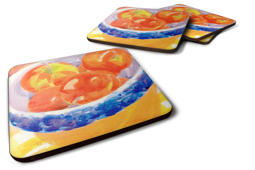 Bowl of Apples Foam Coasters Set of 4 Cup Coasters for Indoor Outdoor, Tabletop Protection, Anti Slip, Mouse pad Material
