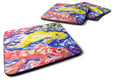 Fish - Koi in the pond Foam Coasters Set of 4 Cup Coasters for Indoor Outdoor, Tabletop Protection, Anti Slip, Mouse pad Material