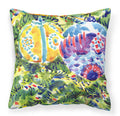 Christmas Tree Yellow and Purple Ornaments Decorative Throw Pillow 14x14 Indoor Outdoor Accent Cushion, Fabric Cover with Insert for Sofa, Bed, Porch & Living Room