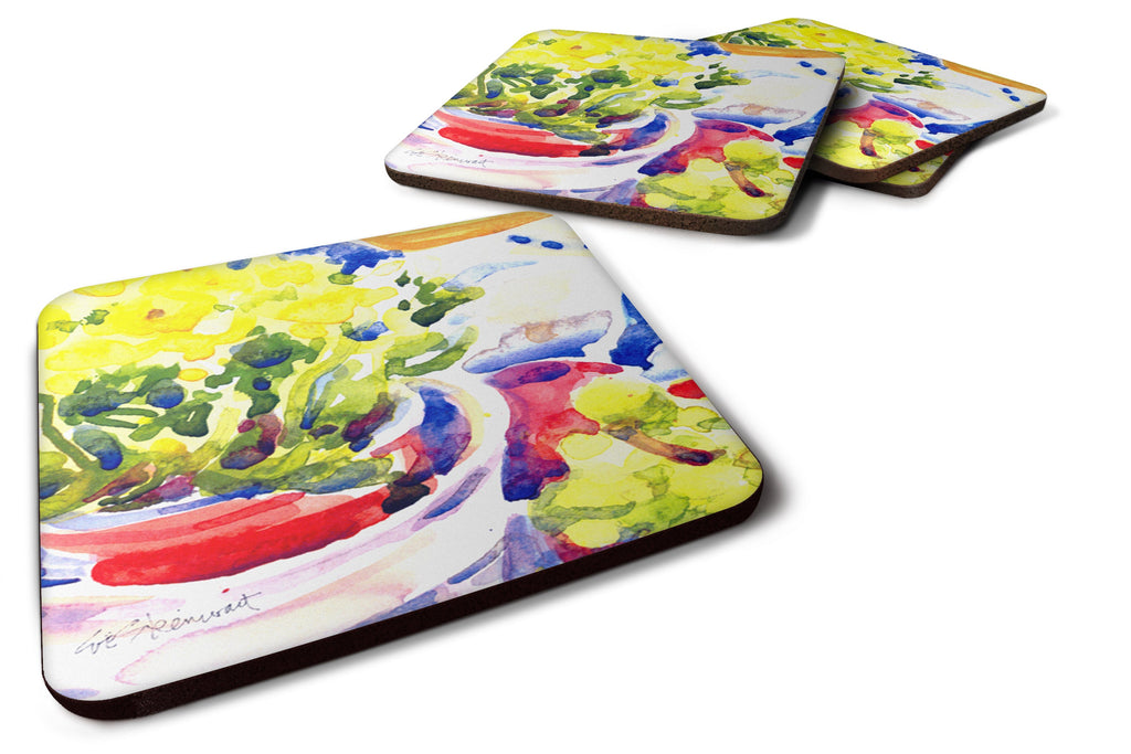 Flower Foam Coasters Set of 4 Cup Coasters for Indoor Outdoor, Tabletop Protection, Anti Slip, Mouse pad Material