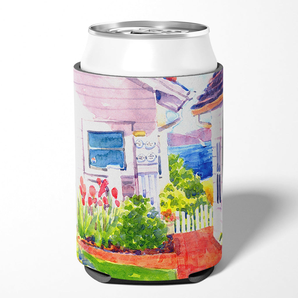 Beach View between the Houses Can or Bottle Hugger Cooler Sleeve for Standard 12 oz Cans, Insulated Foam Beer & Soda Can Hugger Reusable