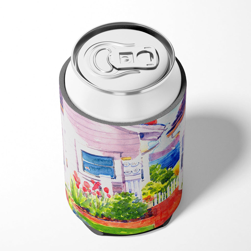 Beach View between the Houses Can or Bottle Hugger Cooler Sleeve for Standard 12 oz Cans, Insulated Foam Beer & Soda Can Hugger Reusable
