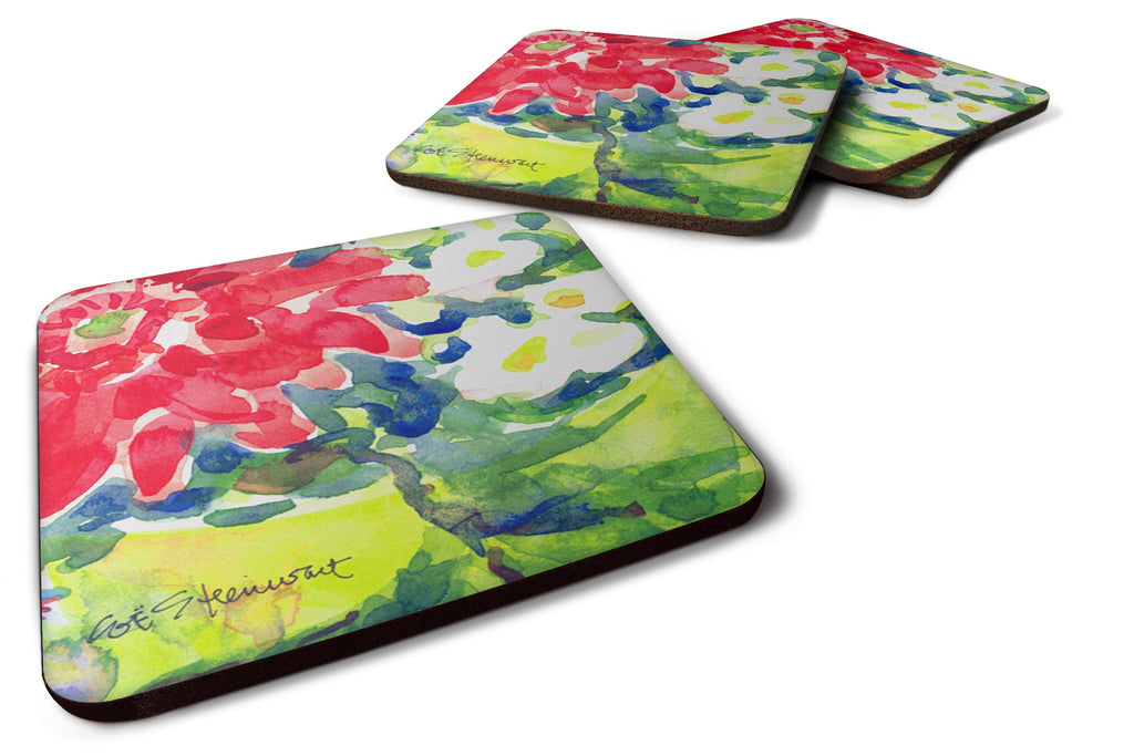 Flower Foam Coasters Set of 4 Cup Coasters for Indoor Outdoor, Tabletop Protection, Anti Slip, Mouse pad Material