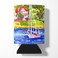 Sailboat on the lake Can or Bottle Hugger Cooler Sleeve for Standard 12 oz Cans, Insulated Foam Beer & Soda Can Hugger Reusable