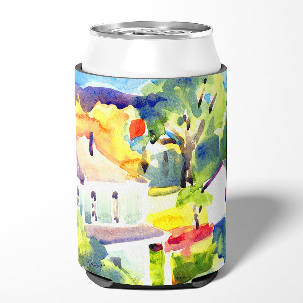 Houses Can or Bottle Hugger Cooler Sleeve for Standard 12 oz Cans, Insulated Foam Beer & Soda Can Hugger Reusable