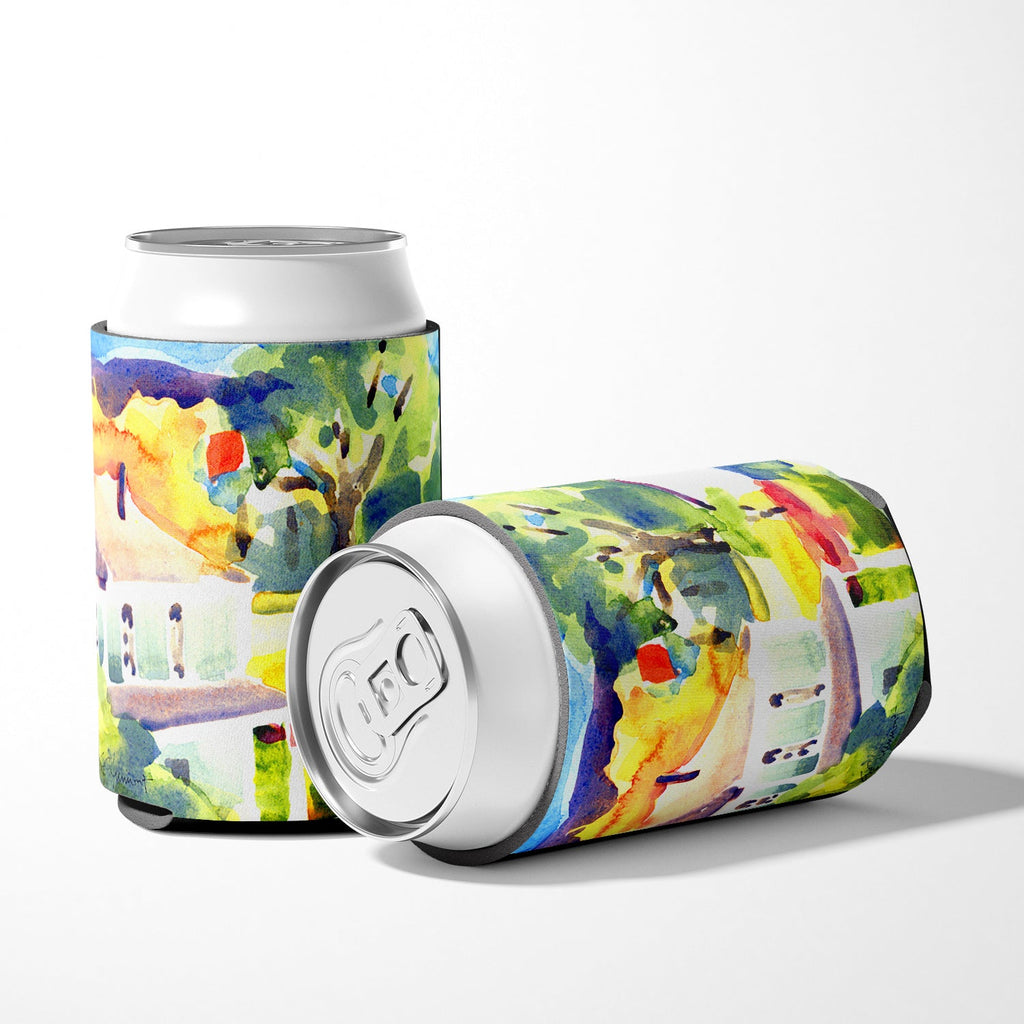 Houses Can or Bottle Hugger Cooler Sleeve for Standard 12 oz Cans, Insulated Foam Beer & Soda Can Hugger Reusable