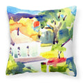 Houses Decorative Throw Pillow 14x14 Indoor Outdoor Accent Cushion, Fabric Cover with Insert for Sofa, Bed, Porch & Living Room
