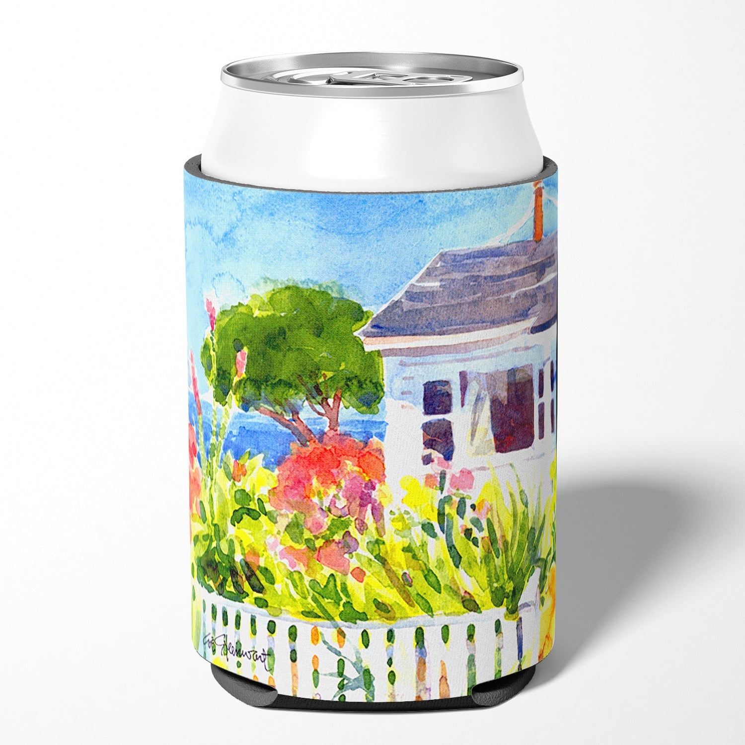 Houses Can or Bottle Hugger Cooler Sleeve for Standard 12 oz Cans, Insulated Foam Beer & Soda Can Hugger Reusable