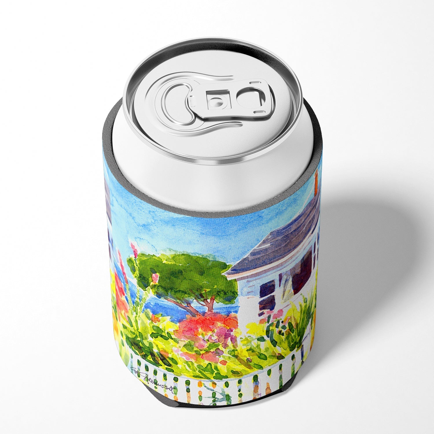 Houses Can or Bottle Hugger Cooler Sleeve for Standard 12 oz Cans, Insulated Foam Beer & Soda Can Hugger Reusable