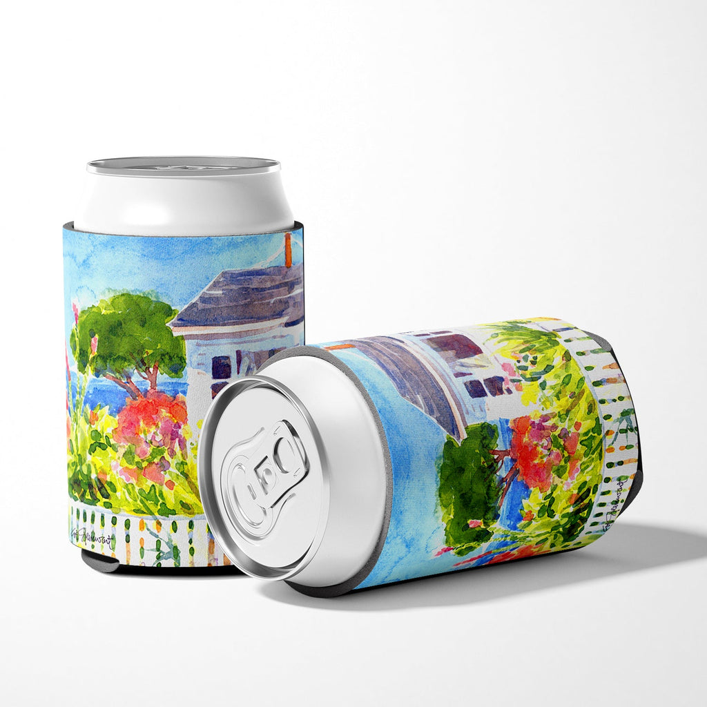Houses Can or Bottle Hugger Cooler Sleeve for Standard 12 oz Cans, Insulated Foam Beer & Soda Can Hugger Reusable