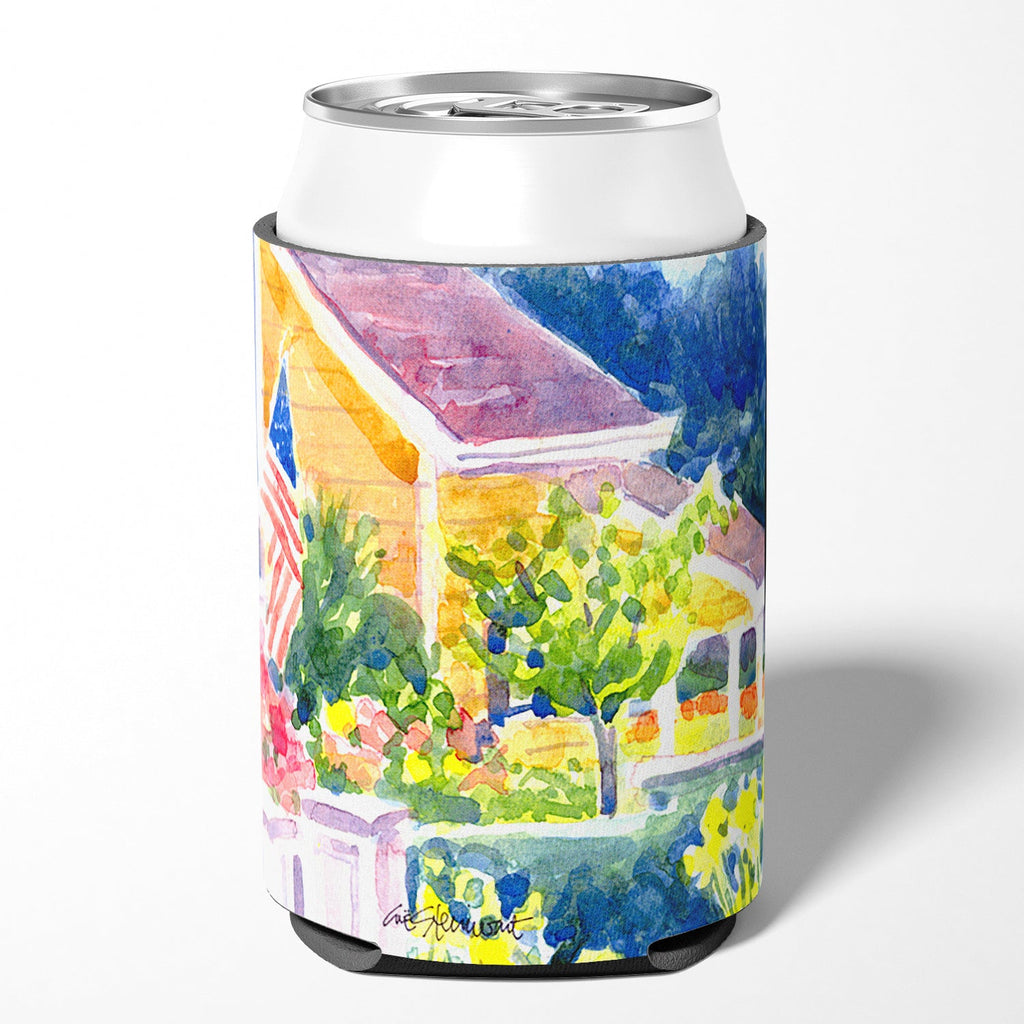 Houses Can or Bottle Hugger Cooler Sleeve for Standard 12 oz Cans, Insulated Foam Beer & Soda Can Hugger Reusable
