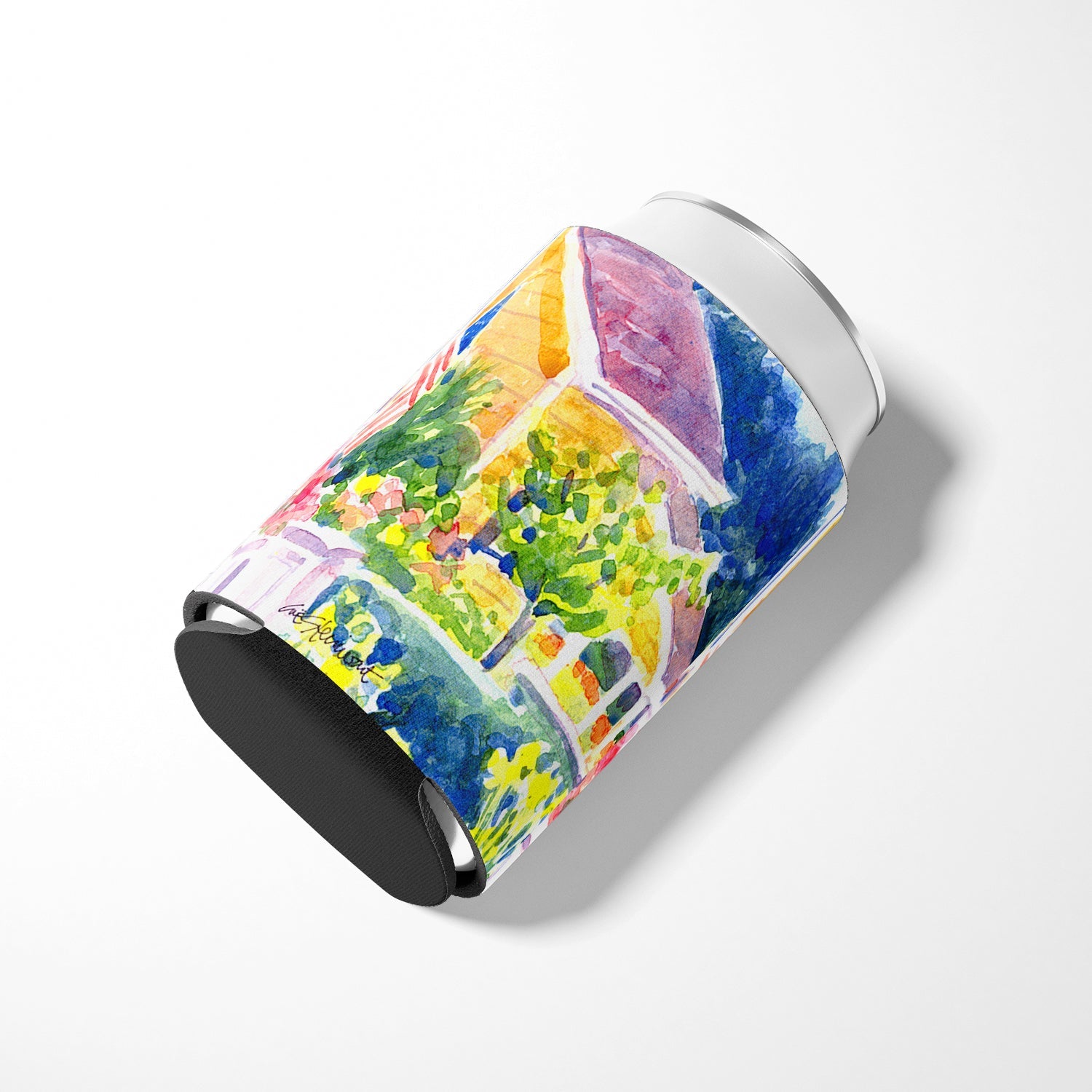 Houses Can or Bottle Hugger Cooler Sleeve for Standard 12 oz Cans, Insulated Foam Beer & Soda Can Hugger Reusable