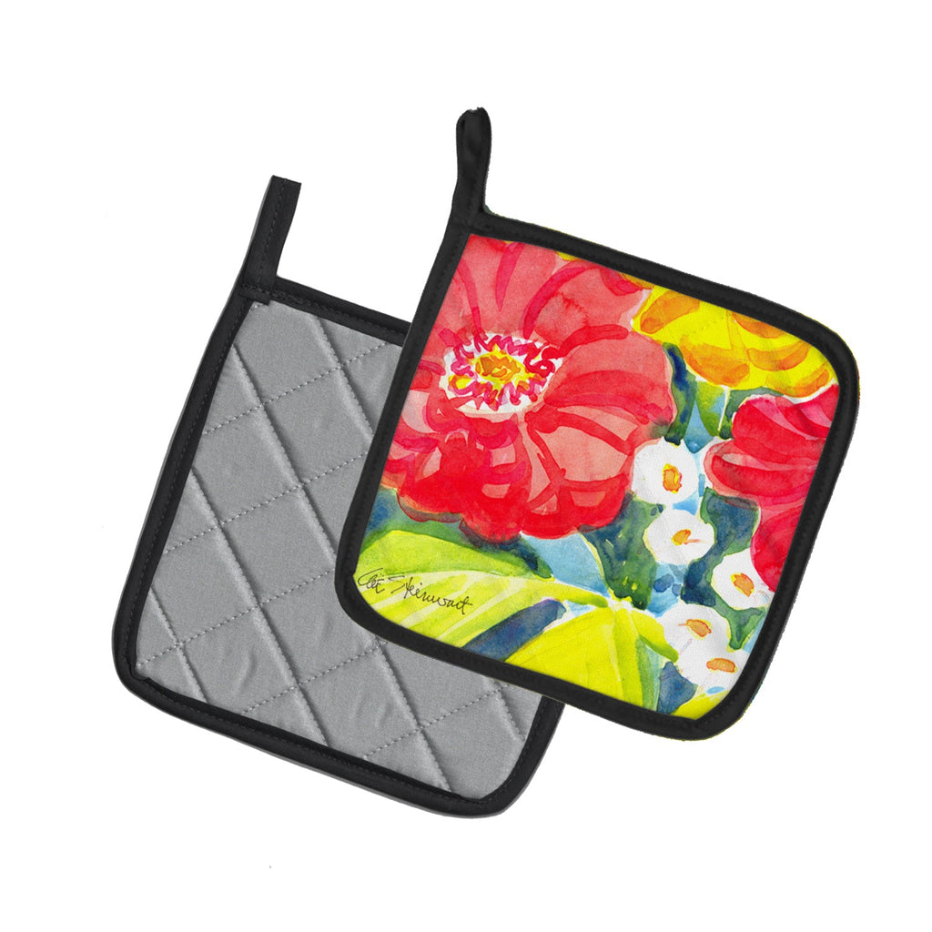 Flower Pot Holder Set of 2 Heat Resistant Quilted Hot Pads 7.5 x 7.5 Inch, Insulated Kitchen Trivets for Cooking & Baking