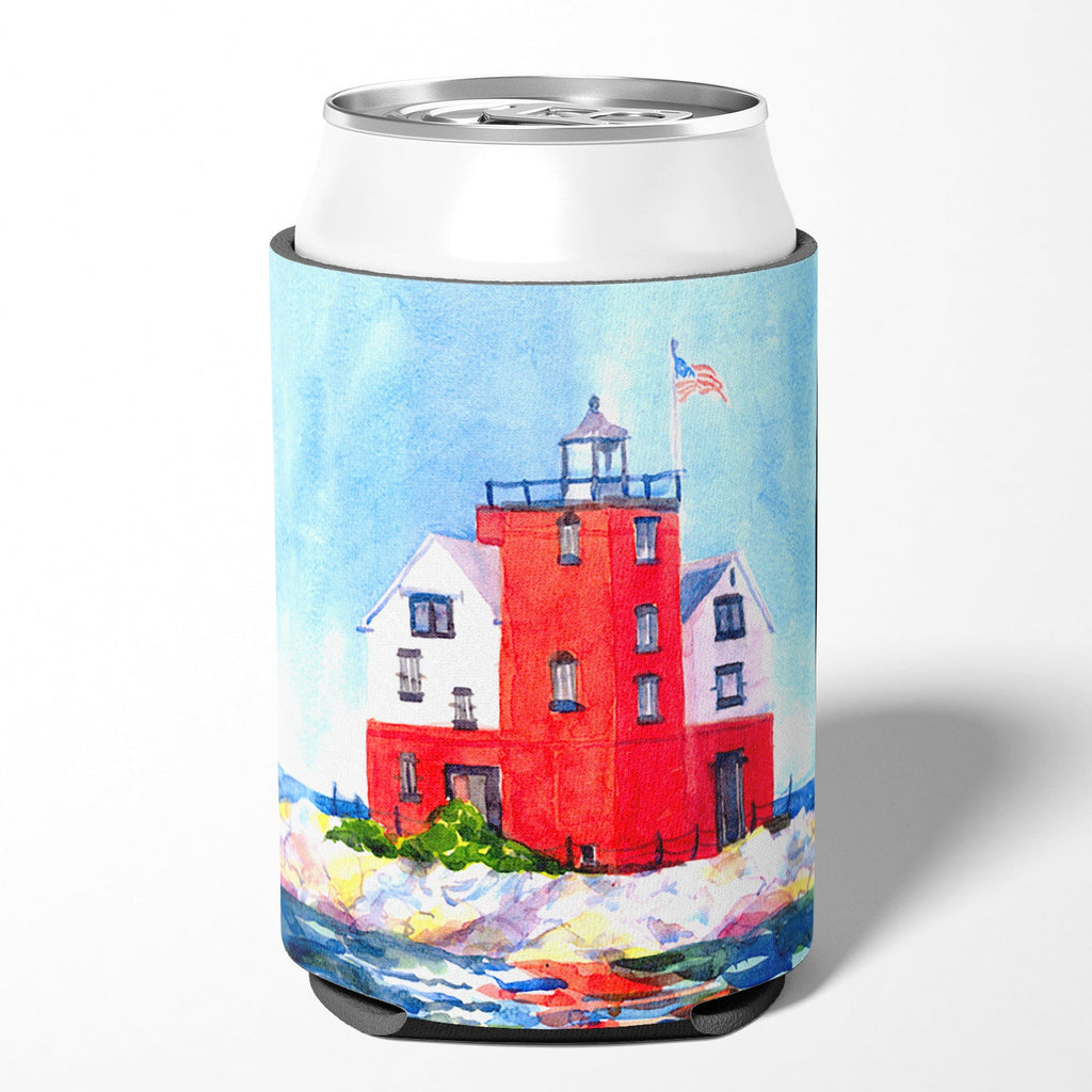 Lighthouse on the rocks Harbour Can or Bottle Hugger Cooler Sleeve for Standard 12 oz Cans, Insulated Foam Beer & Soda Can Hugger Reusable